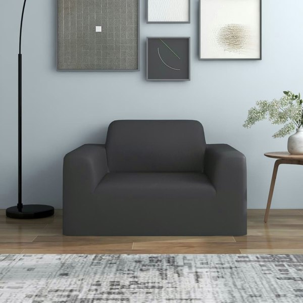Berkfield Stretch Couch Slipcover Anthracite Polyester Jersey