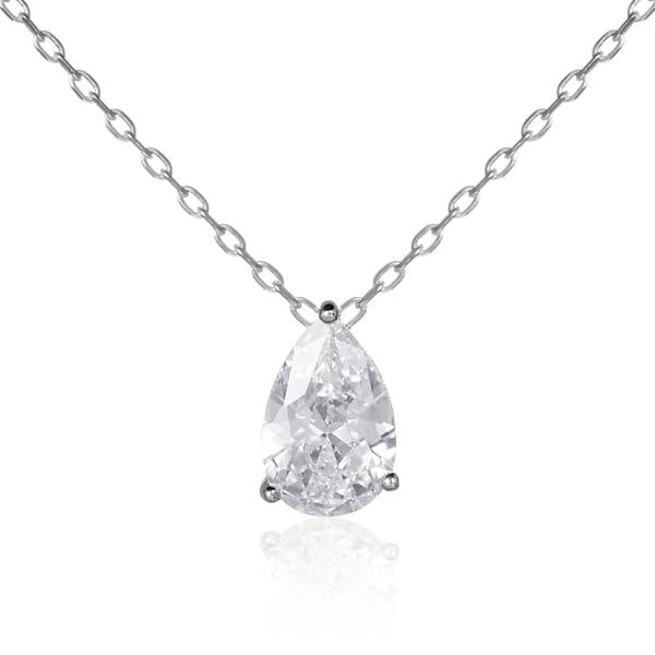namana 925 Sterling Silver Pear Drop Pendant Necklace For Women