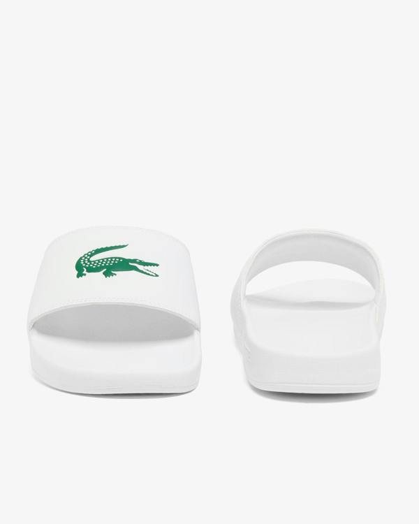 Lacoste Mens Serve Sliders - White/Green 082