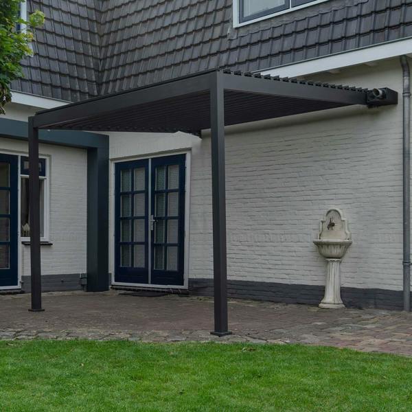 Ocean Designs Tivoli 3.6m x 3m Grey Frame Wall Mounted Pergola