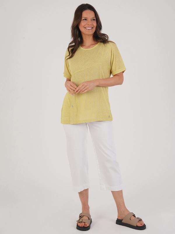 VIZ-A-VIZ Constrast Stripe Top