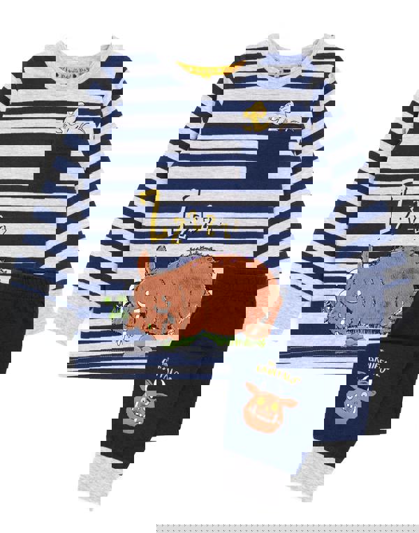 Gruffalo & Friends Boys Blue Gruffalo, Mouse Long Sleeve Long Leg Pyjama Set [dis]