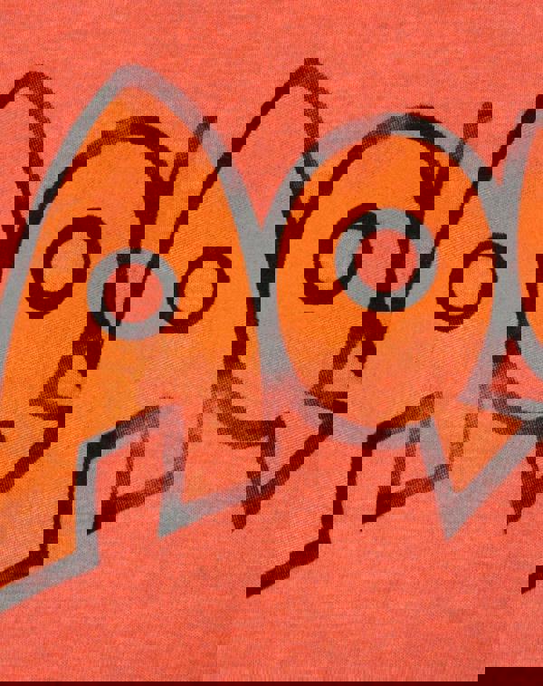 Marvel Mens Orange Aquaman Logo Short Sleeved T-Shirt