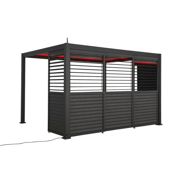 Ocean Designs Tivoli E-LED 6m x 3m Grey Frame Free Standing Pergola