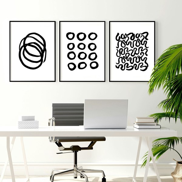 Wall Decoration For Home Office | Set of 3 wall art prints