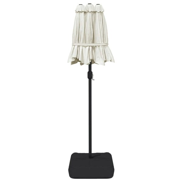 Berkfield Double-Head Parasol Sand White 316x240 cm