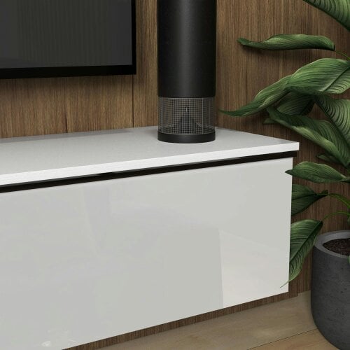 Wyld Haus Disa 160cm High Gloss White Floating TV Cabinet For Screens Up To 70 Inches
