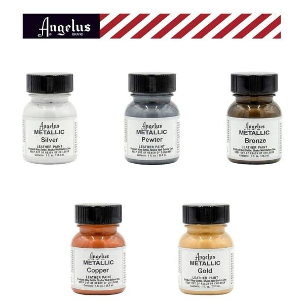 Angelus Metallic Leather Paint for Sneaker Customs and Shoes 1oz