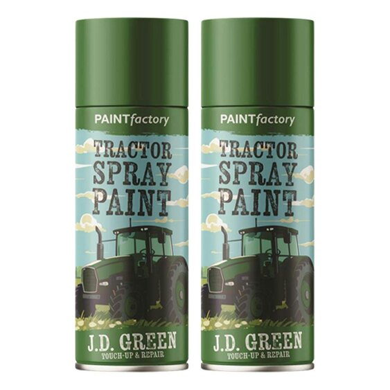 Paint Factory 2X - Tractor Spray Paint John Deere Green 400ml