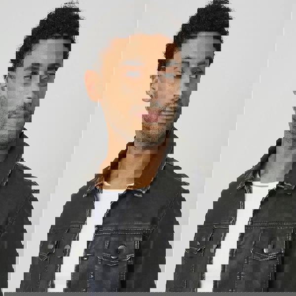 Brave Soul Black Faux Leather Button Through Shacket - Black Image 4