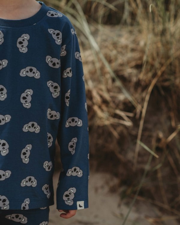 organic cotton Blue Koala Print Top - image 2
