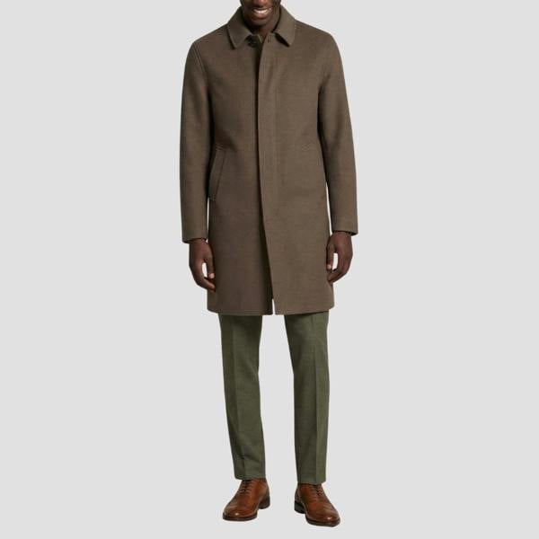 Harry Brown London Harold Plain Faux Wool Overcoat