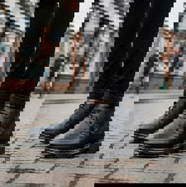 Popps COOPER Mens Desert Boots Black