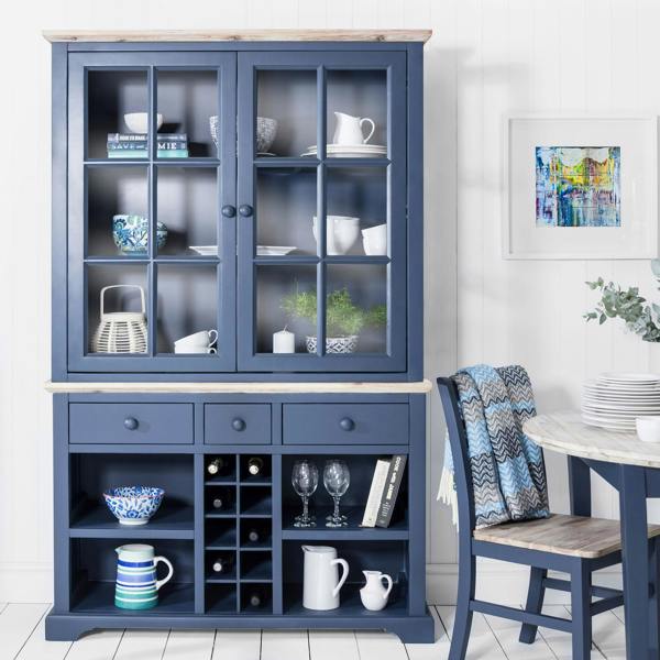 Statement Furniture Florence Wooden Sideboard with Wine Rack, 3 Drawers and Storage Baskets