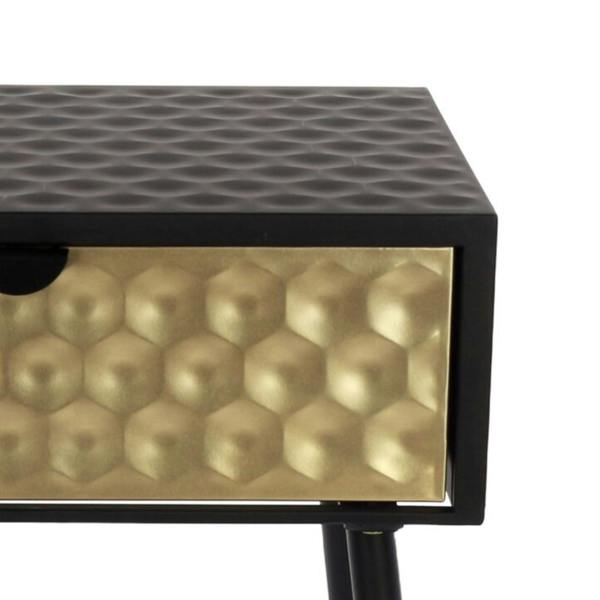 Core Products Jupiter Metal 1-Drawer Bedside Cabinet
