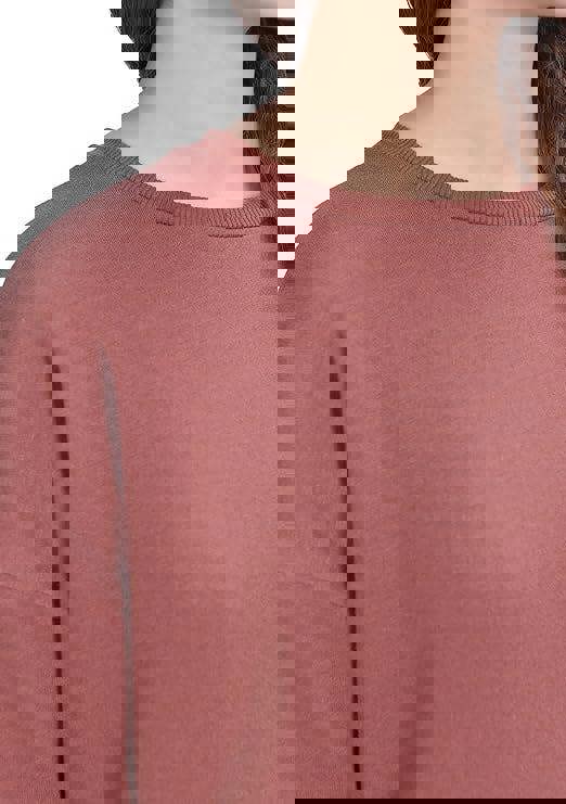 Smart Living Women's Casual Polycotton Crew Neck Sweatshirt - Chocolate