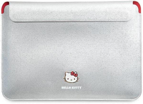 Hello Kitty PU Metal Logo Sleeve for 14" Laptop Silver - HKCS14PGHDLMS