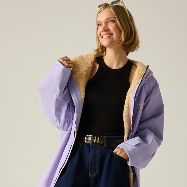 Regatta Unisex Adult Waterproof Fleece Lined Changing Robe - Pansy
