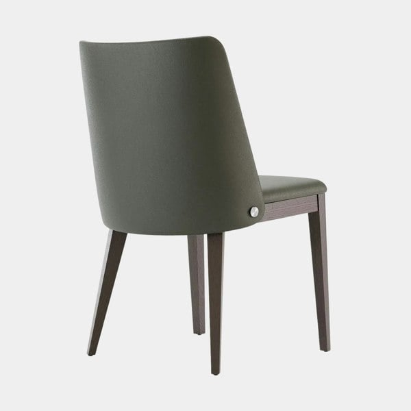 Domkapa Natural Leather Curved Back Luxury Dining Chair