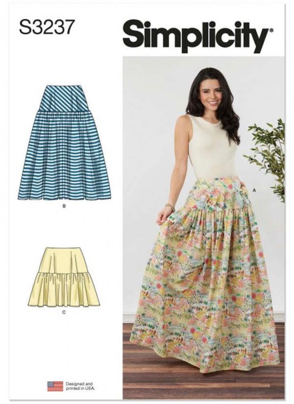 Simplicity Sewing Pattern 3237, Skirts for Women, F7 (14-16-18-20-22-24-26) - Intermediate