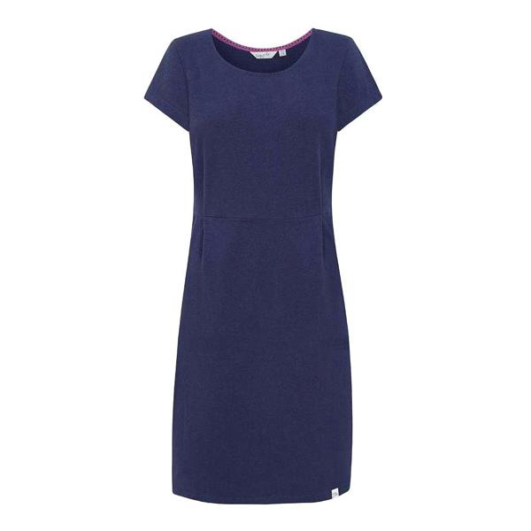 Lazy Jacks Womens/Ladies Plain Capped Sleeved Dress - Twilight - 