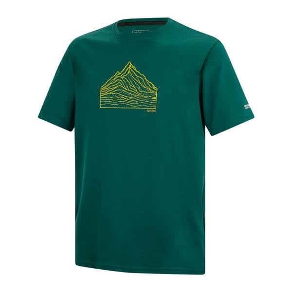 Regatta Mens Fingal Topographic T-Shirt - Mediterranean Green - 