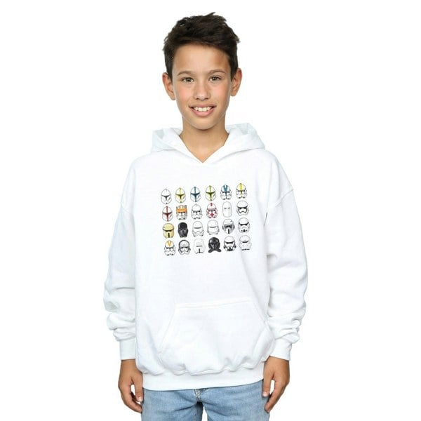 Star Wars Boys Trooper Helmets Hoodie - White