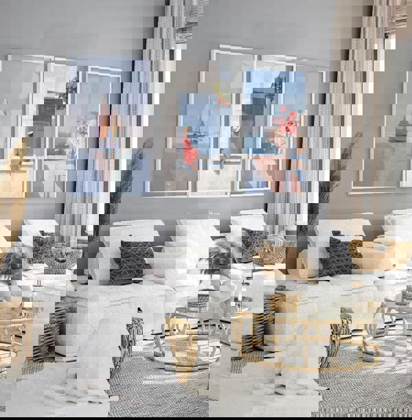 Colorful Living Room Walls | Set of 3 Italian Lifestyle Wall art Prints