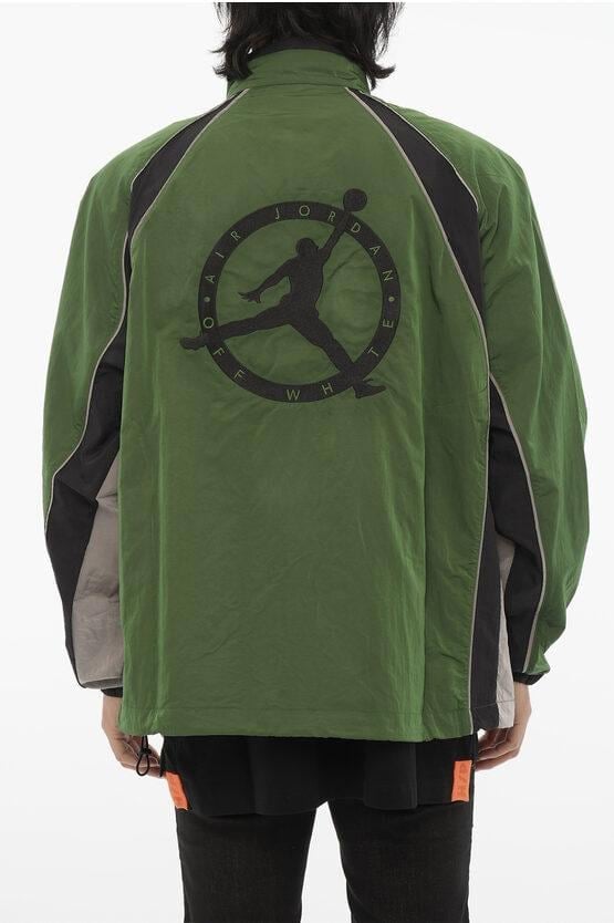 Off-White x Nike Jordan Windbreaker Track Jacket - Green