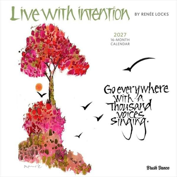 Live With Intention Calendar 2027, Wall Calendars, Month To View, Lifestyle, Gift