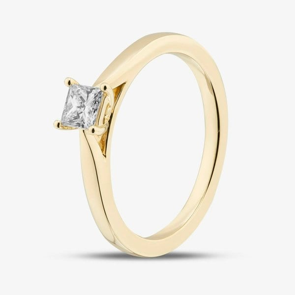 1888 Collection 9ct Yellow Gold 0.33ct Princess Cut Diamond Solitaire Ring PPP01-9Y-0.33-H-SI2