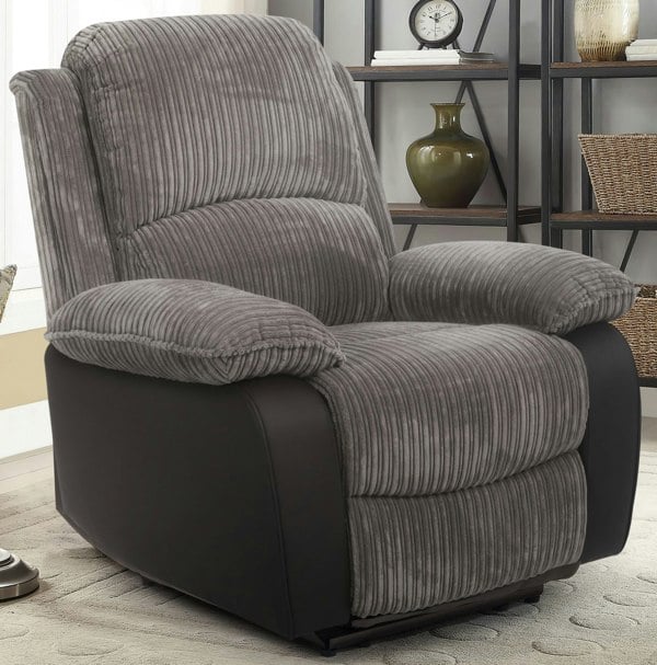 Comfy Living Sienna Recliner Sofa Set: Jumbo Cord Fabric for Ultimate Relaxation