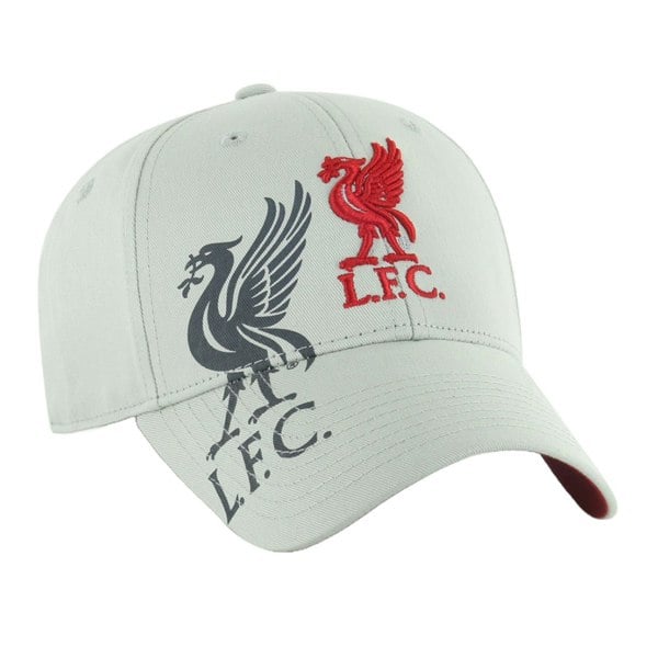 Liverpool FC Unisex Adult Obsidian Crest Baseball Cap - Grey