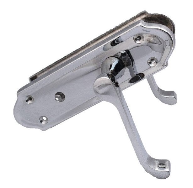 EDH Door Hardware Chrome Door Handles - Askworth Internal Door Handles with Bathroom Sash