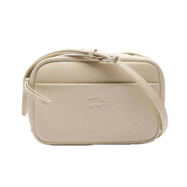 Lacoste City Court Leather Shoulder Bag - White - 