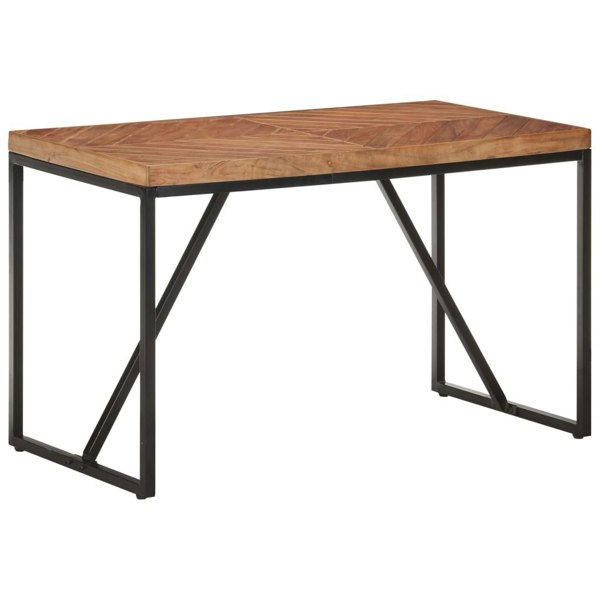 Berkfield Dining Table 120x60x76 cm Solid Acacia and Mango Wood
