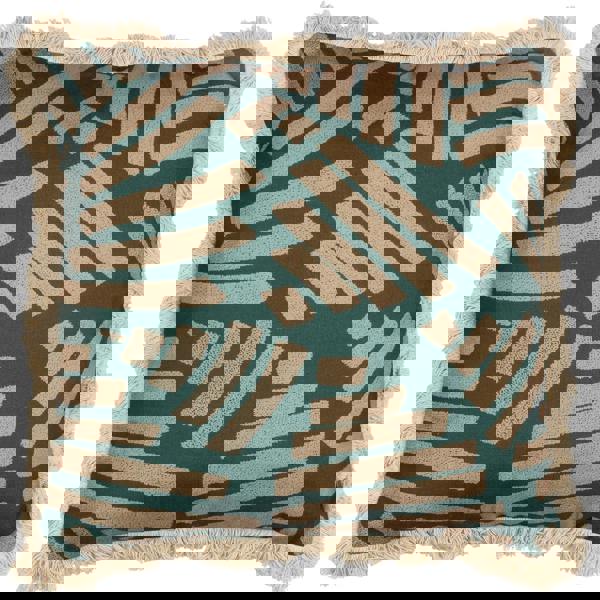 Paoletti Oromo Fringe Cushion Cover - Green