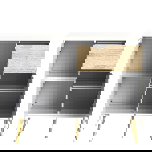 Furniture To Go Oslo Sideboard - Small - 1 Drawer 2 Doors in White and Oak