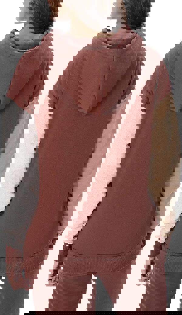 Smart Living Women's Polycotton Pullover Patchwork Hoodie Jacket - Toffee/ Chocolate