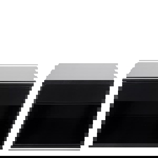 Furniture To Go Cholet Square Bedside Table with 1 Drawer in Black