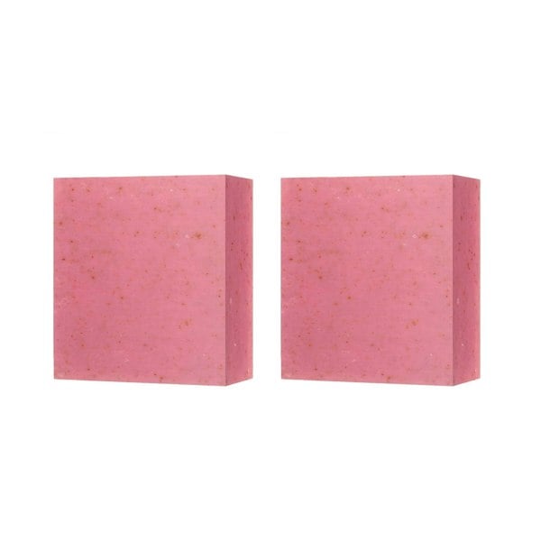 Dr Botanicals Hydrating Rose Facial Cleansing Bar 100g Twin Value Savings Pack