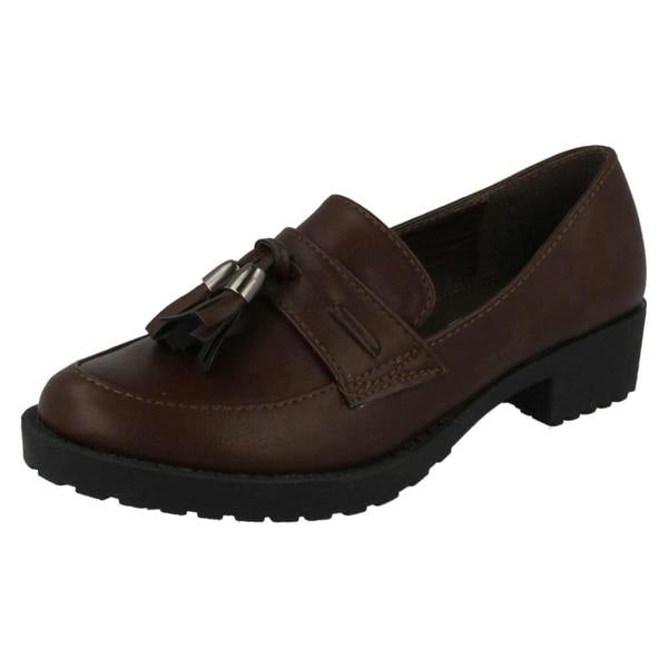 Spot On Girls Spot On Tassel Trim Loafer Flats