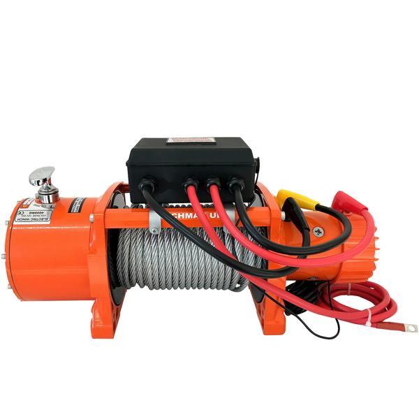 Winchmax 9,000lb (4,082kg) 12V Winch EN14492 Compliant 24m x 9mm Steel Rope, Professional Recovery Winch