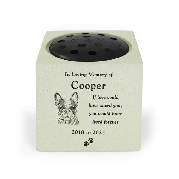 Personalised Memento Company Personalised Dog Breed Memorial Garden Vase