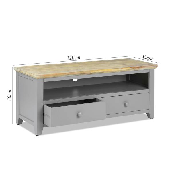 Statement Furniture Florence Wooden TV Stand With 2 Drawers and Shelf