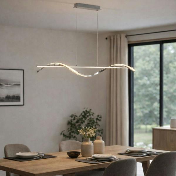 Pagazzi Lighting Hyde Chrome And Crystal LED Pendant