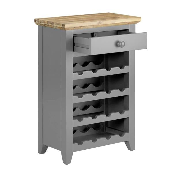 Statement Furniture Florence Wine Rack with Drawer Wooden 16 Wine Bottle Storage Assembled