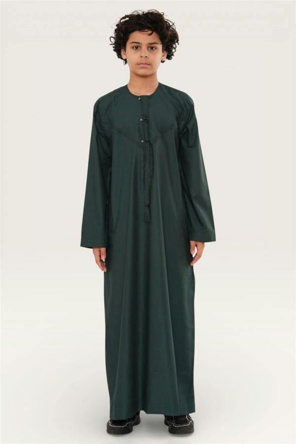 Infinity Leather Kids Boys Eid Moroccan Jubba Robe Djellaba Ramadan Eid Thobe - K-HM11