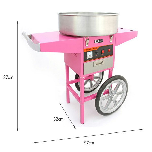 KuKoo 8oz Popcorn Machine & Candy Floss Machine with Carts