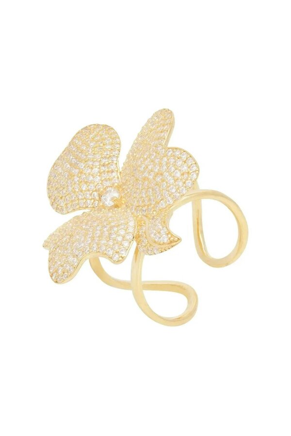 Latelita Flower Cocktail Ring Gold
